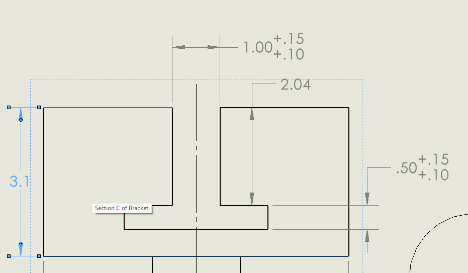 overall bracket height - low tolerance
